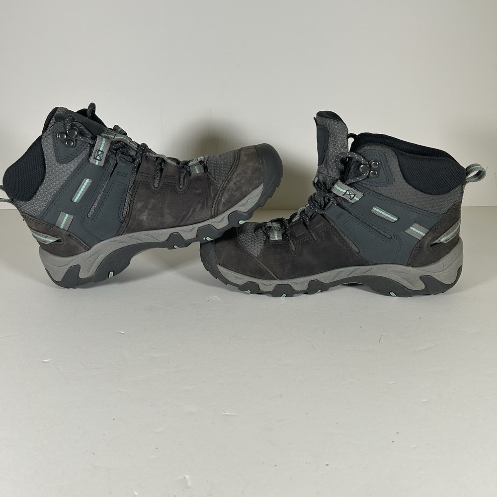 KEEN Womens Steens Mid Gray Hiking Boots Outdoors Size 9 (4504609) - Picture 8 of 16